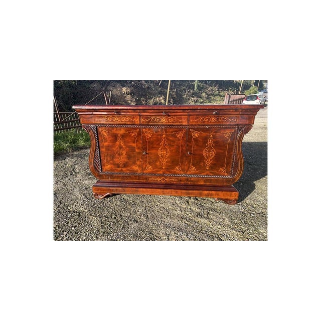 Sideboard in Walnut Burl, 1890s For Sale - Image 5 of 18