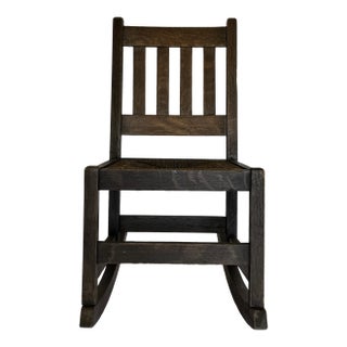 1900s Antique Mission Rocking Chair For Sale