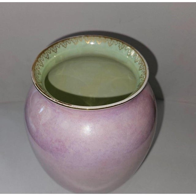 1930s Art Deco Pink Lustre Floral Vase from Carlton Ware, England, 1930 For Sale - Image 5 of 7