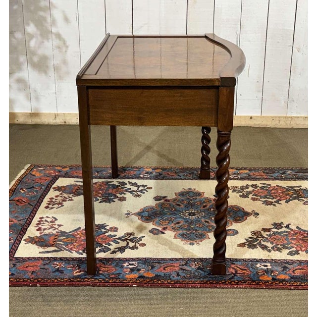 Antique English Burr Walnut Desk, 1900s For Sale - Image 10 of 14