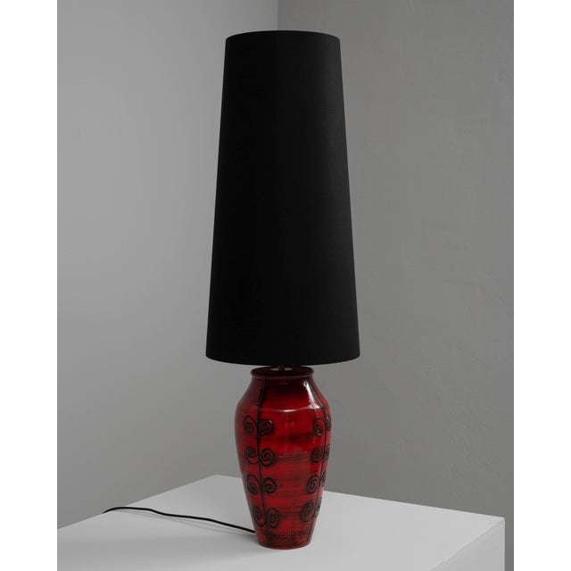 20th Century German Ceramic Table Lamp For Sale - Image 10 of 18