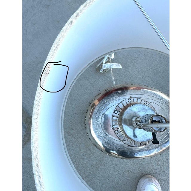 Pottery Barn Siver Hammered Metal Rivet Table Lamps W/Shades-Pair For Sale - Image 10 of 11