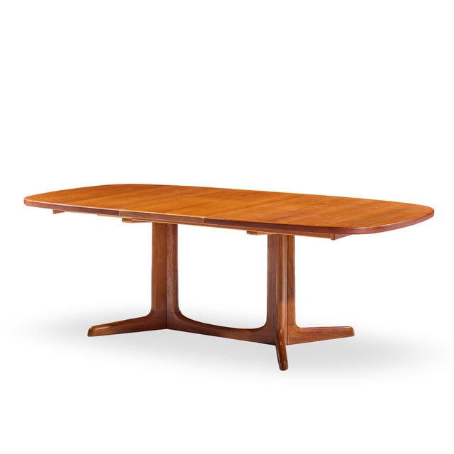 Gudme Møbelfabrik Mid Century Danish Teak Expanding Dining Table With 2 Leaves For Sale - Image 11 of 14