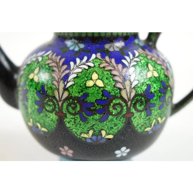 Antique Cloisonne Decorative Teapot - 5.5" x 3.5" x 4.5"