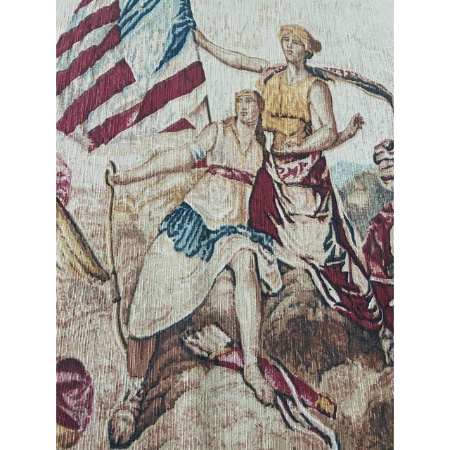 Vintage America Tapestry, 1980 For Sale - Image 12 of 18