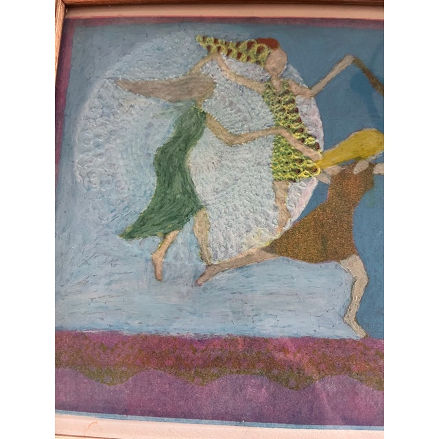 Heidi Vatanka. (“Dancers”) Folk Art Original Painting For Sale - Image 4 of 4