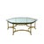 Brass & Glass Coffee Table | Hollywood Regency Style, Hoof Foot Base For Sale In Philadelphia - Image 6 of 18
