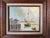 Wood 1960s Vintage Coastal Harbor & Lighthouse Oil Painting on Plywood – Framed For Sale - Image 7 of 13
