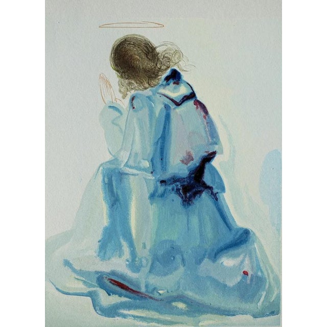 Salvador dali (1904-1989) paradise 2: the angel color woodcut unsigned on bfk rives vellum 26 x 33 cm (c. 10 x 13 inches)...