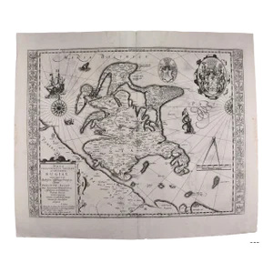 Rugen Island, Germany: An Early 17th Century Map by Mercator and Hondius, 1623