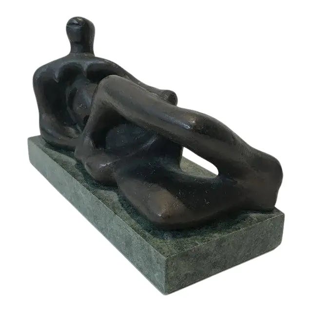 Henry Moore Reclining Cast Figure by Detroit Institute of Arts- Signed For Sale In San Francisco - Image 6 of 6