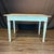 Antique French Provincial Painted Pale Blue Table or Desk With Drawer For Sale - Image 4 of 11