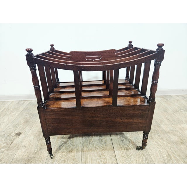 Victorian Newspaper Rack in Oak For Sale - Image 5 of 14