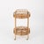 French Riviera Round Serving Bar Cart in Rattan and Wicker, Italy, 1960s For Sale - Image 9 of 11