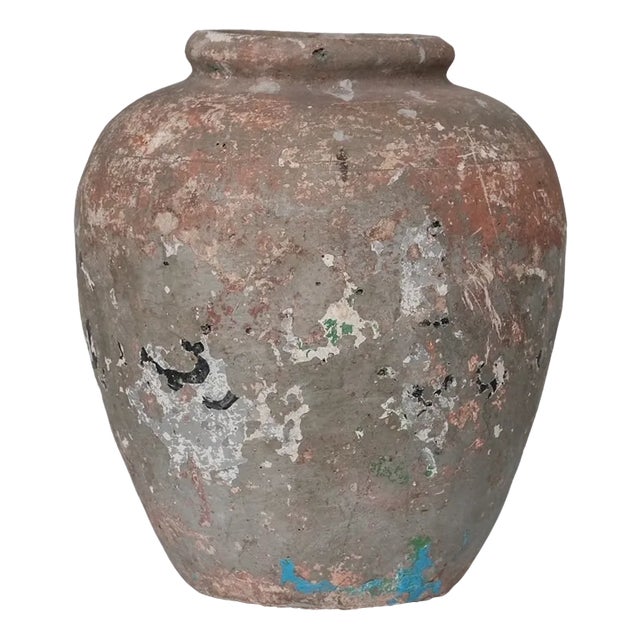 Antique Italian Patinated Ceramic Vase, 1890s For Sale