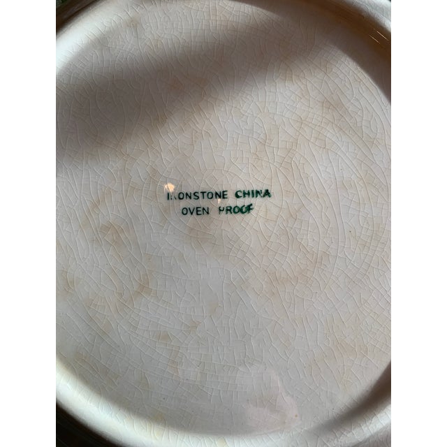 Vintage Large French Quimper Style Handpainted Ironstone Bowls Set of 3 For Sale - Image 12 of 12