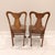 Antique Quarter Sawn Oak Side Chairs With Hand Carved Motif on Each Side and Nailhead Stud Surround Tapestry Seat and Claw Feet For Sale - Image 4 of 18