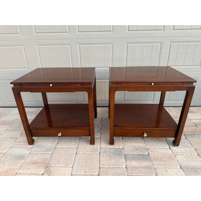 2010s Pair of Hickory Chair Sara Nightstands/Side Tables For Sale - Image 5 of 8