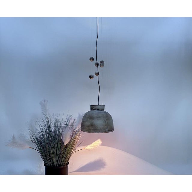 Large Brutalist Studio Ceramic Art Hanging Lamp with Cascading Ceramic Spheres from Bücking-Börnsen, Germany, 1960s For Sale - Image 14 of 18