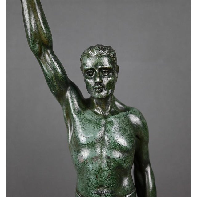 Unknown, Sculpture Victory, 1920s, Spelter Babbitt For Sale - Image 12 of 18