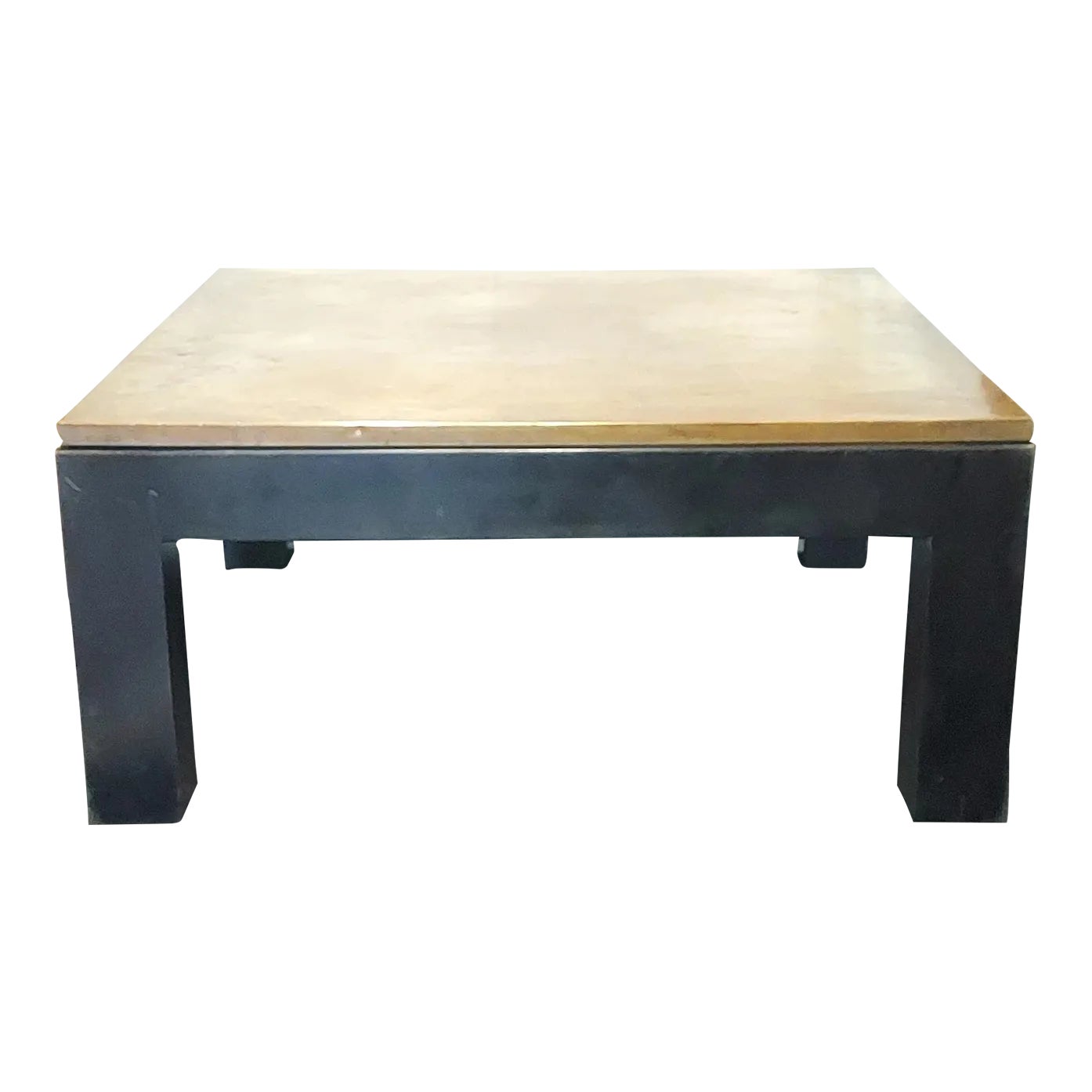 1960s MidCentury Modern Copper Top Coffee Table With Metal Base Chairish