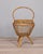 Brown Vintage Italian Bamboo and Wicker Basket, 1960s For Sale - Image 8 of 8