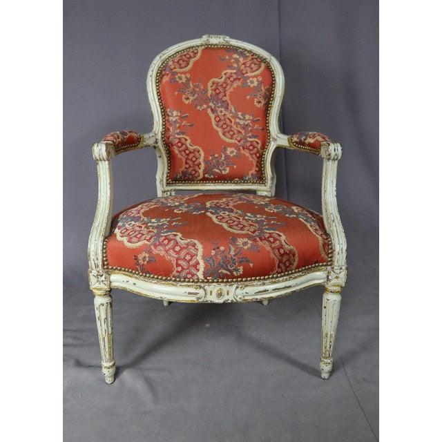 Louis XVI Salon Chairs and Sofa, Set of 7 For Sale - Image 11 of 13