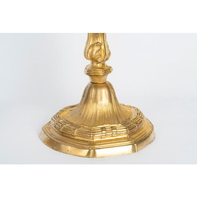 19th Century Louis XVI Gilded Bronze Candlesticks, Set of 2 For Sale - Image 5 of 8