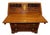 Late 19th Century Mahogany Slant-Front Bureau Desk With Marquetry Inlay and Brass Hardware For Sale