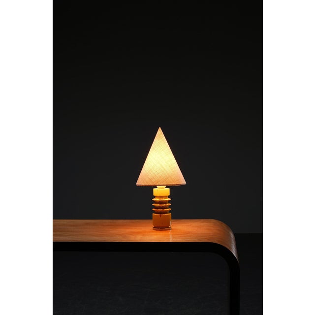 Ivory Art Deco Table Lamp, Belgium, 1940s For Sale - Image 8 of 12