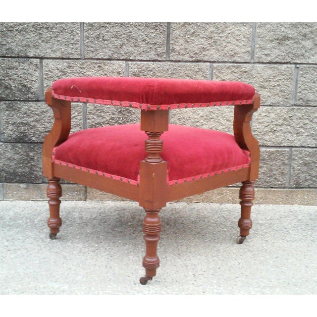 Antique American Eastlake Victorian Corner Chair For Sale In Detroit - Image 6 of 11
