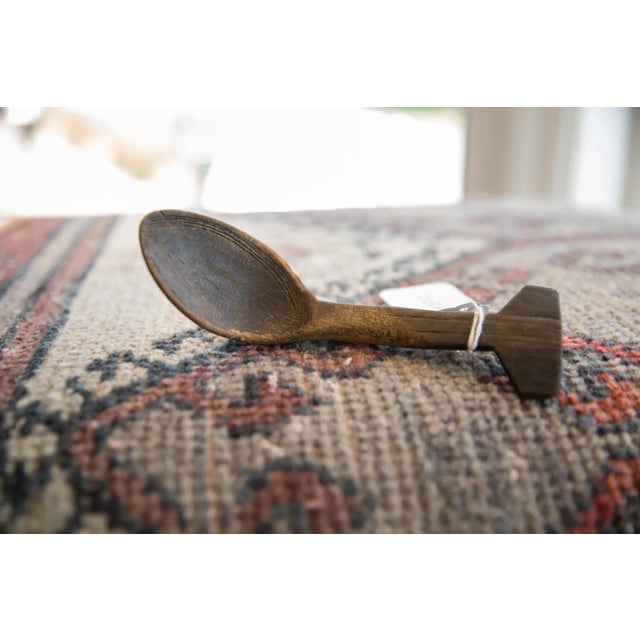 Vintage African Wooden Spoon For Sale - Image 4 of 6