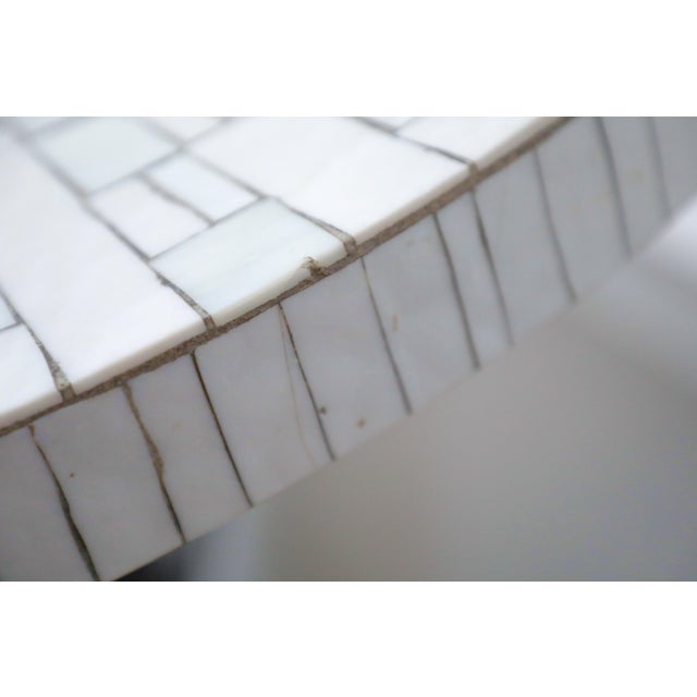 Metal Mid-Century Ceramic Mosaic Coffee Table attributed to Heinz Lilienthal, 1960s For Sale - Image 7 of 18