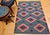 Vintage Southwestern Kilim Rug, Flat-Woven Wool, Geometric Pattern, Green & Red, 4x5 For Sale - Image 4 of 13