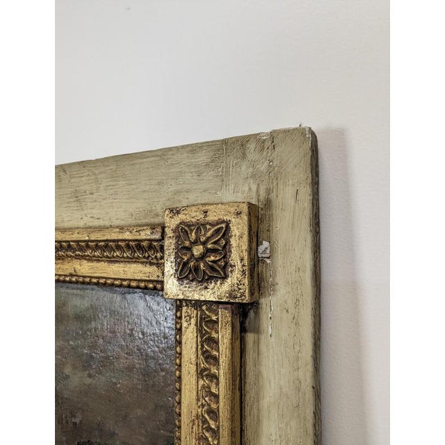 Patinated Trumeau Mirror with Antique Decoration, 19th Century For Sale - Image 6 of 12