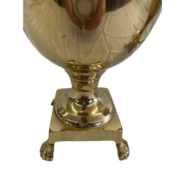 Pair of Late 20th Century Palm Beach Regency Golden Brass Pineapple Lamps For Sale - Image 11 of 12