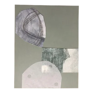 "Woodland Recordings I" Contemporary Abstract Original Mixed-Media Collage on Paper by Zac Woodiel