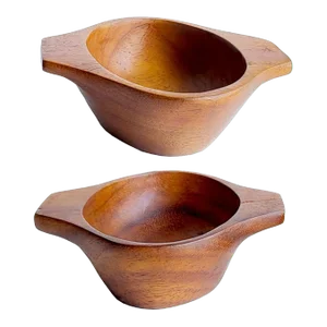 1960s Taverneau Wood Snack Bowls in the Style of Arthur Umanoff, Set of 2