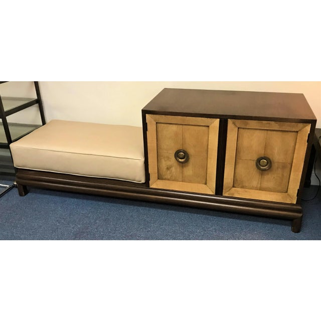 Vintage Mid Century Modern Half Cabinet With Side Platform and Cushion in the Style of Renzo Rutili For Sale - Image 13 of 13