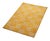 2020s 6'x9' Hand-Knotted Modern Tibetan Wool & Silk Cut-and-Loop Geometric Rug in Gold & Orange For Sale - Image 5 of 10