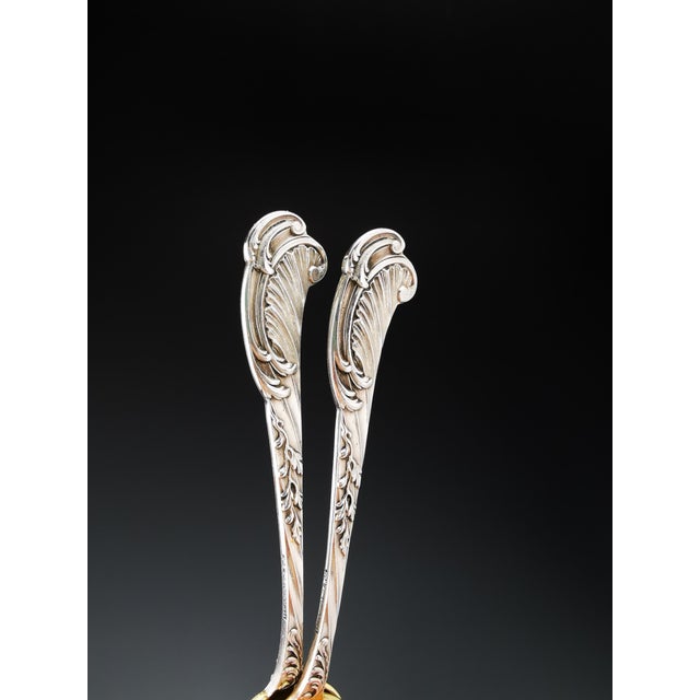 Superb set from the Odiot company in Paris 12 Art Nouveau style ice cream scoops Very good condition Maker's mark of...