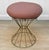Mid-Century Modern Mid-Century Gold Hour Glass Red Polka Dot Round Vanity Stool For Sale - Image 3 of 10