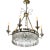 Neoclassical or Regency Dore, Crystal, Six Arm Chandelier, Italy For Sale