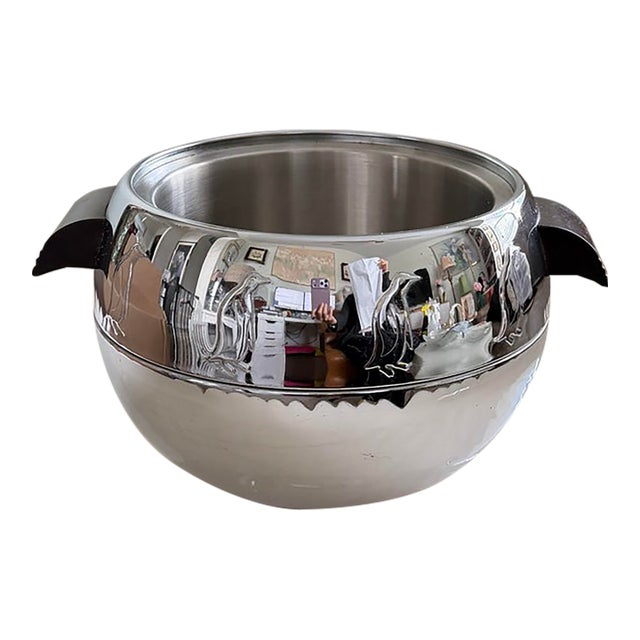 1950s Mid-Century West Bend Penguin Chrome Ice Bucket For Sale
