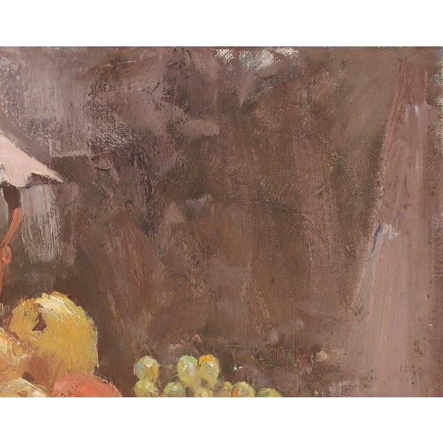 Realism Still Life With Food Oil Painting Original Art 1989 For Sale - Image 3 of 6