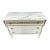 Mid 20th Century White Wood French Louis XVI Jansen Style Chest Commode With Marble Top For Sale