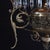 Metal Late 19th Century Victorian Brass, Bronze & Crystal Chandelier With Peachblow Hobnail Glass Shade For Sale - Image 7 of 17