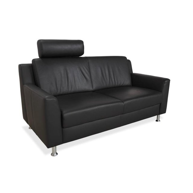 Mondo Two-Seater Sofa with Headrest in Leather For Sale - Image 4 of 14