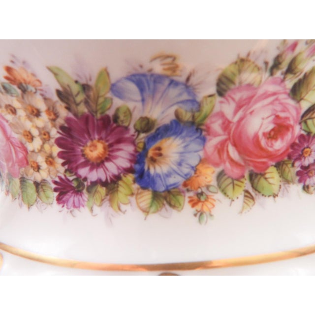 Late 19th Century Antique 19th Century Wissmann Dresden Germany Porcelain Jardinière Catchpot Champagne Bucket For Sale - Image 5 of 12