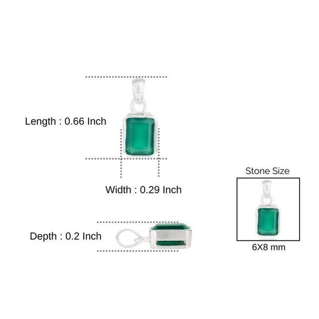 Lush Green Onyx Bezel Set Statement Pendant in 925 Sterling Silver For Sale - Image 9 of 11